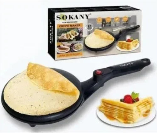 Sokany Уред За Палачинки 20см Черен 650W