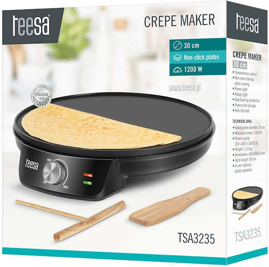 Teesa Креп машина 30см Черен 1400W