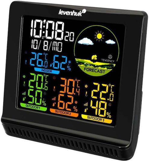 Levenhuk Wezzer Plus LP40 78894 Ασύρματος Μετεωρολογικός Σταθμός Ψηφιακός Επιτραπέζιος Μαύρος
