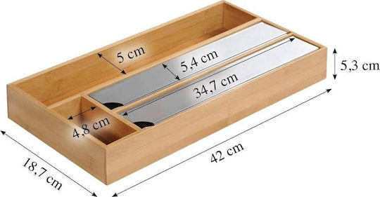 Kesper Диспенсър за ролки Кафяв 42x19см 58041