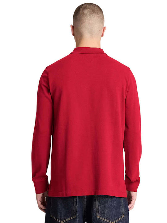 Millers River Polo Long Sleeve Red