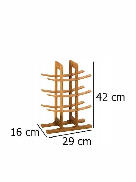 Zeller Cu picioare Cămară de Băuturi Lemn pentru 12 Sticle Bej 29x16x42εκ.