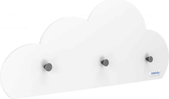 Casababy Cloud Детска закачалка за стена Многопозиционен Дърво Бял 68x30см 1бр