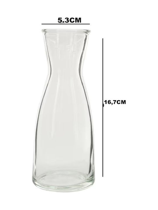 Uniglass Стъклена Карафа за Сервиране на Вино 7.4см с Капачка Прозрачна 250мл