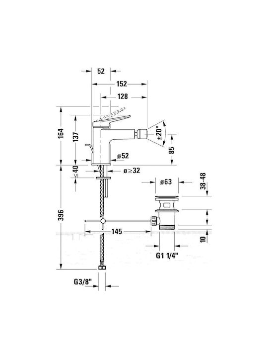 Duravit Baterie Bidet Negru