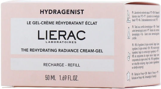 Lierac Hydragenist The Rehydrating Radiance Refill Хидратиращ Гел За Лице с Хиалуронова Киселина и Пробиотици 50ml