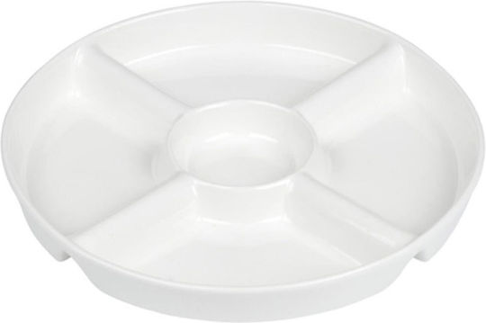 Atmosphera Keramik Dessert Turm Ständer 5 Positionen Weiß Ø23cm P23xM3cm