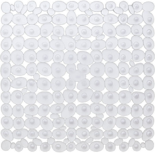 Dimitracas Противохлъзгаща постелка за вана с вентузи Бял 54x54εκ.