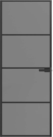 Vidaxl Εσωτερική Πόρτα 76 X 201,5 Cm Θρυμματισμένο Γυαλί Αλουμίνιο