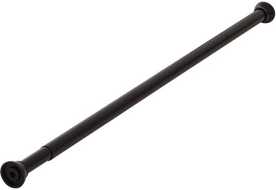 Sealskin Teleskopisch Duschvorhangstange Gerade Saugnapf aus Edelstahl Schwarz Ø20mm 110-185εκ.