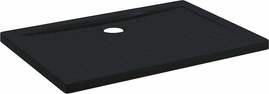 vidaXL Rectangular Acrylic Shower Tray 100x70cm Black