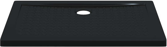 vidaXL Rectangular Acrylic Shower Tray 100x70cm Black