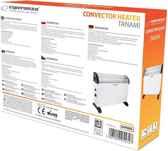 Esperanza Tanami Convector Heater Floor 2000W 39x53.5cm White