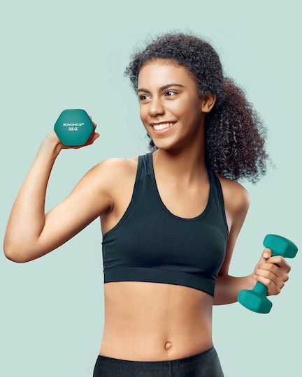 Songmics Set of Hexagon Dumbbells from Neoprene 2 x 3kg