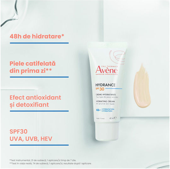 HYDRANCE Ενυδατική Κρέμα Προσώπου Ημέρας με SPF30 & Υαλουρονικό Οξύ 40ml