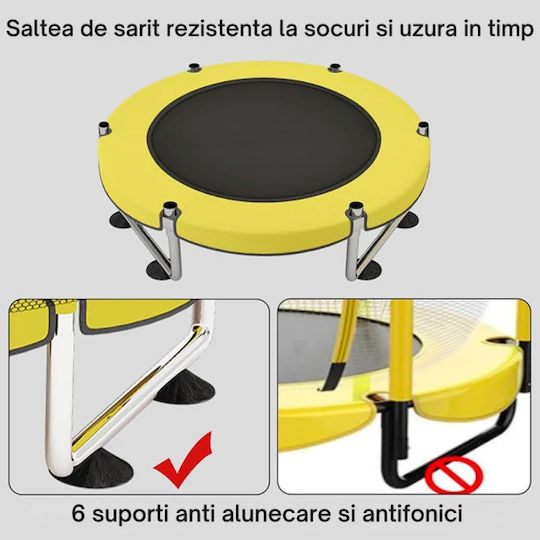 Trambulină Pentru Copii 6-în-1 Diametru 140 cm Cu Plasă De Protecție Multicoloră