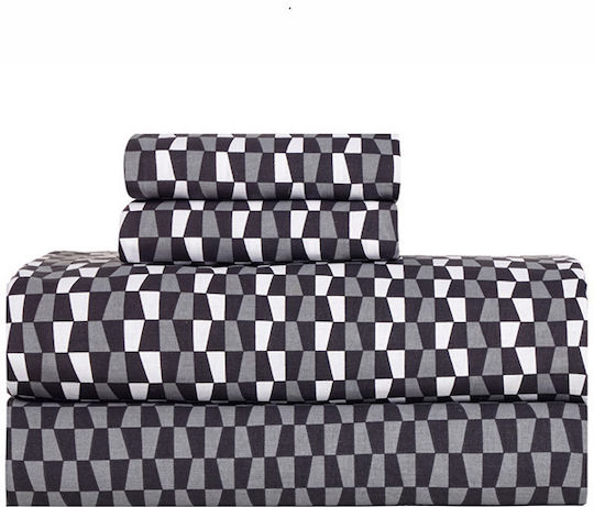 Kentia Satouma Комплект Чаршафи Супер двойни 240x270см Black-anthracite (4бр)