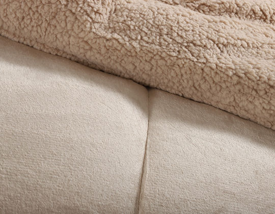 Silk Fashion Κουβερτοπάπλωμα Μονό 160x220εκ. Solid Light Brown 320 GSM