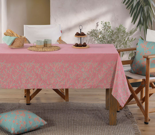 Nef-Nef Homeware Tablecloth Floriva Coral 140x140cm