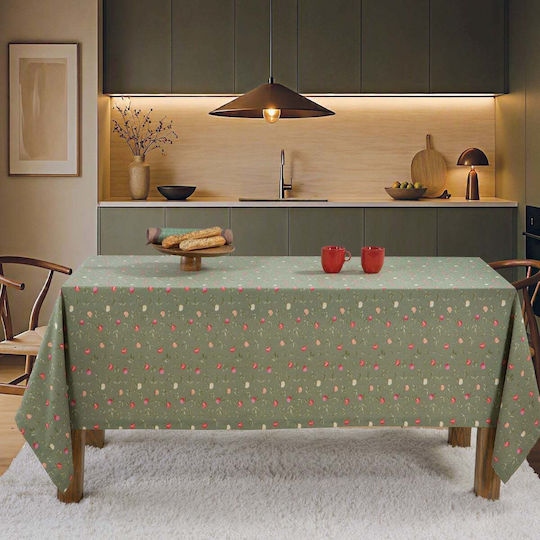 Nef-Nef Homeware Tablecloth Sweet Apple Green 140x140cm