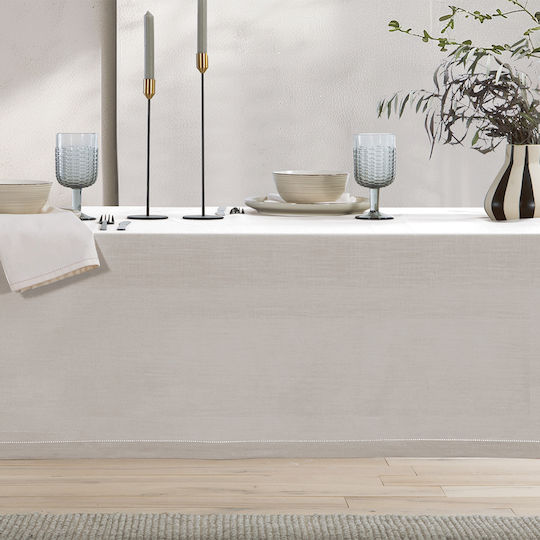 Nef-Nef Homeware Tablecloth Cotton Steady Ecru 150x180cm
