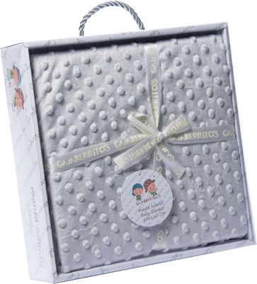 Gamberritos Kids Blanket Nursery Swaddling Blankets Microfleece Fleece Gray 80x110cm