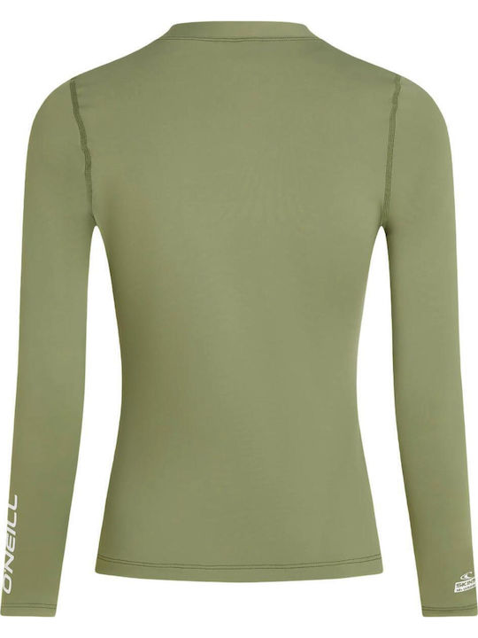 O'Neill Skin UPF 50+ Pentru Femei Tricou De Protecție Solară Mânecă Lungă Verde