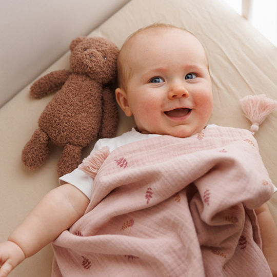 Babyono Одеяло за гушкане и люлка Розово 75x100см