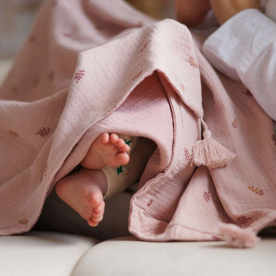 Babyono Одеяло за гушкане и люлка Розово 75x100см Babyono Одеяло за гушкане и люлка Розово 75x100см