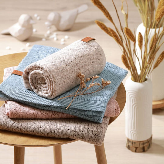 Nursery Swaddling Bamboo Beige Blanket 75x100cm
