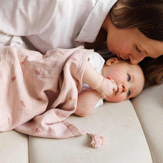 Babyono Одеяло за гушкане и люлка Розово 75x100см