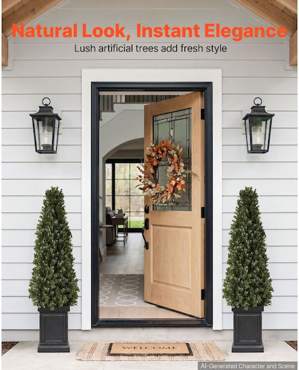 Vevor Изкуствено Дърво Boxwood Topiary 1000 Мм Комплект 2 Бройки