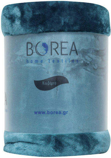 Borea K-4 Κουβέρτα Βελουτέ Υπέρδιπλη 220x240εκ. Άμμου