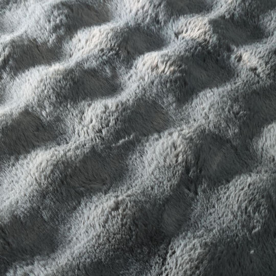 Olia Home Furry Blanket Super Double 220x240cm Gray