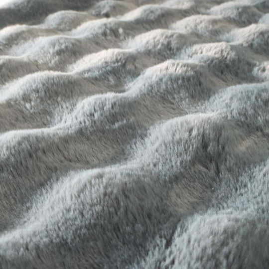 Olia Home Furry Blanket Super Double 220x240cm Gray