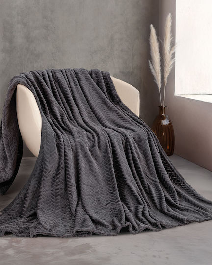 Rythmos Harmonie Blanket Fleece Double 220x240cm Gray