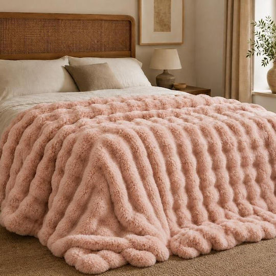 Next Pelzige Decke Einzeln 160x200cm Rosa