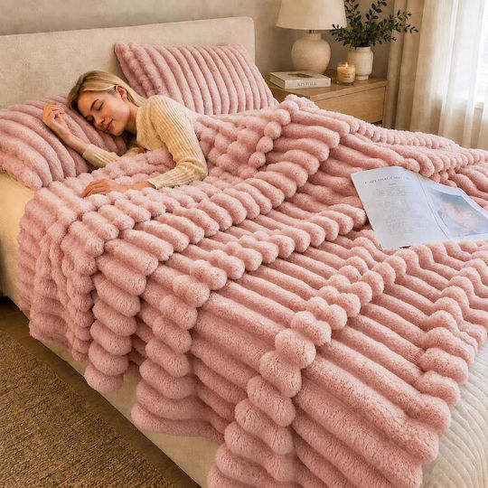Next Pelzige Decke Einzeln 150x200cm Rosa