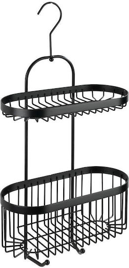 Wenko Classic Plus Wall Mounted Bathroom Shelf Metallic with 2 Shelves Blue
