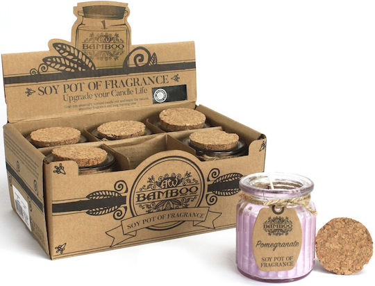 Ancient Wisdom Aromatic Soy Candle in Jar with Pomegranate Scent 7x5.5cm