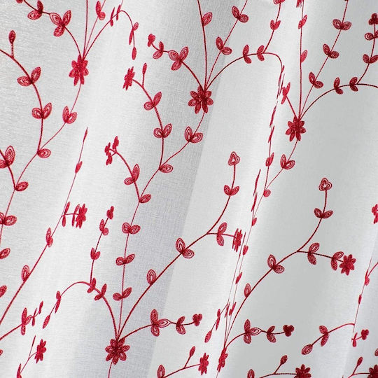 Douceur d'Intérieur Perdea Cu Capse L-C Petite Fleur Roșie 140x240cm