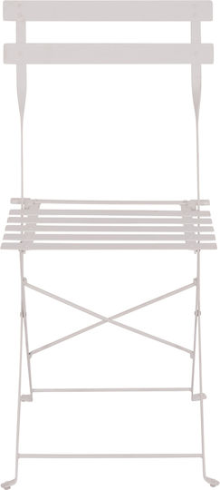 Zappeion Chair Metallic Sophie White 2pcs 33x44.5x35cm