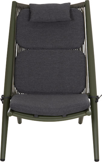 Gartenstühle Aluminium Olive Grüne 61x54x87cm