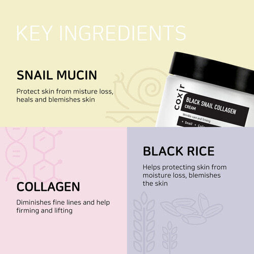Coxir Black Snail Collagen Cream Face 50ml