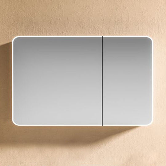 Martin 3MHER100LG Καθρέπτης Led 90x70cm Γκρι