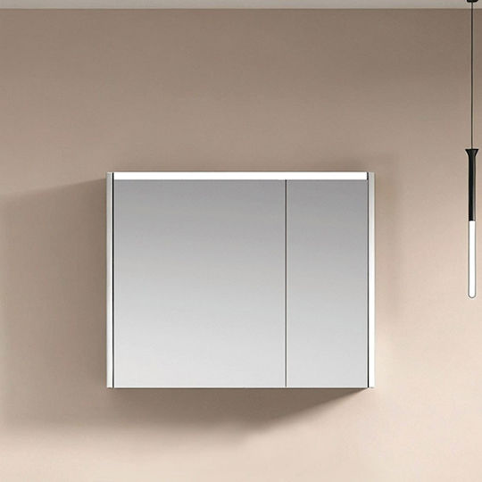 Martin Electra 3MELE080WH Καθρέπτης Led από Plywood 76x66cm Λευκός