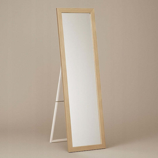 Edaxo Wall Mirror Full Length with Brown Wooden Frame 127x37cm
