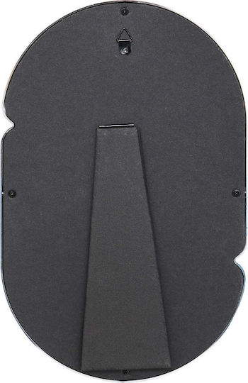 Atmosphera Wandspiegel Oval mit Silber Kunststoff Rahmen 30x19cm
