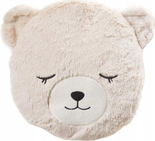 Douceur d'Intérieur Kids Round Throw Pillow A-S Bear 28cm Beige