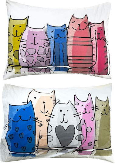 Kentia Kids Cotton Pillowcase Set 50x70cm Multi